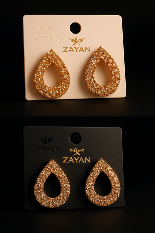 Elegant Teardrop Crystal Earrings – Glamorous Sparkle for Every Occasion